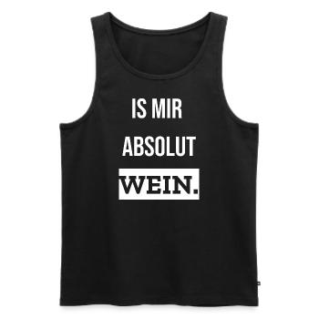 Is mir absolut Wein - Männer Premium Bio Tank Top - Schwarz - Vorne - AI Model Male 178 light (178cm)