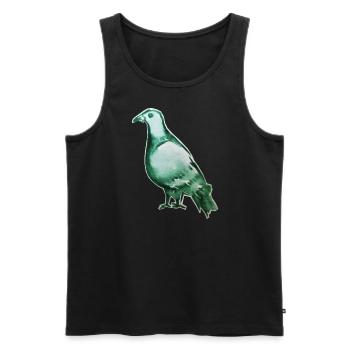 stadttaube - Männer Premium Bio Tank Top - Schwarz - Vorne - Michal (187cm)