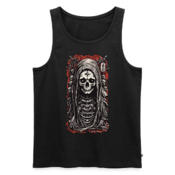 Dark Skeleton Gothic & Retro Streetwear - Débardeur bio Premium Homme - noir - Devant - Michal (187cm)