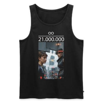 Alles durch 21 Millionen - Männer Premium Bio Tank Top - Schwarz - Vorne - AI Model Male 178 light (178cm)