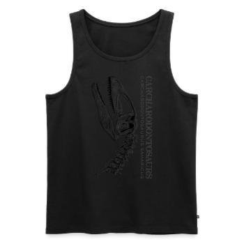 Carcharodontosaurus Schädel Fossil black - Männer Premium Bio Tank Top - Schwarz - Vorne - Michal (187cm)