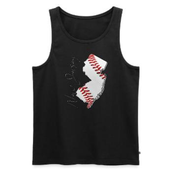 New Jersey (United States) | real baseball | Map Sct - Men's Premium Organic Tank Top - black - Front - AI Model Male 178 light (178cm)