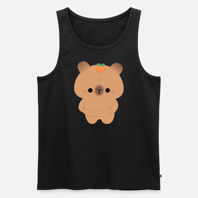 Chonky Capybara - Männer Premium Bio Tank Top - Schwarz