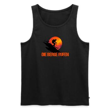 Die Berge rufen - Männer Premium Bio Tank Top - Schwarz - Vorne - Michal (187cm)