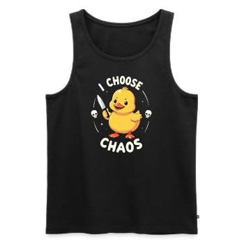 Küken - Männer Premium Bio Tank Top - Schwarz - Vorne - Michal (187cm)