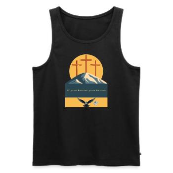 If you know you Know - Christ - Männer Premium Bio Tank Top - Schwarz - Vorne - AI Model Male 178 light (178cm)