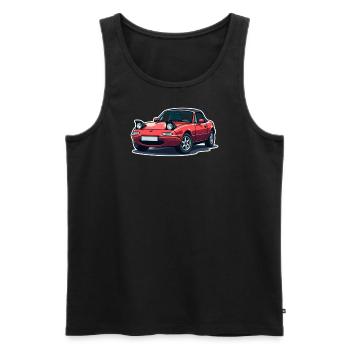 Miata 1990 - Débardeur bio Premium Homme - noir - Devant - Michal (187cm)