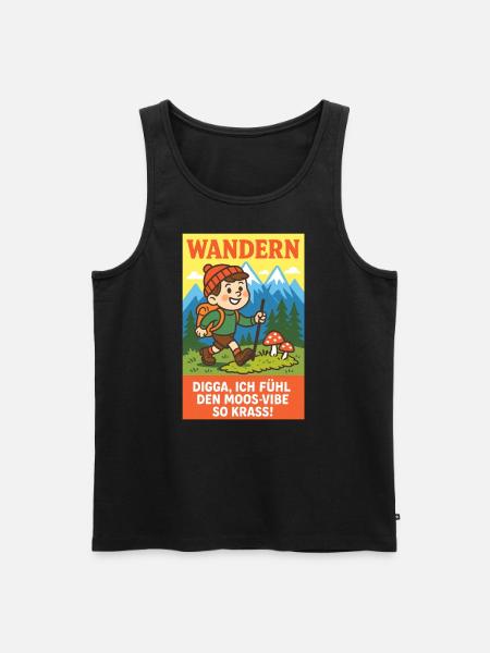 Wandern - Männer Premium Bio Tank Top - Schwarz