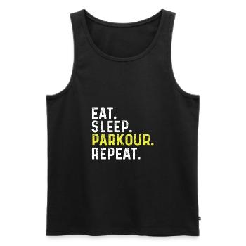 Eat Sleep Parkour Repeat - Men's Premium Organic Tank Top - black - Front - Michal (187cm)