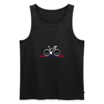 vélo rayon biker cyclisme vélo de route vélo vélo-proof - Débardeur bio Premium Homme - noir - Devant - AI Model Male 178 light (178cm)