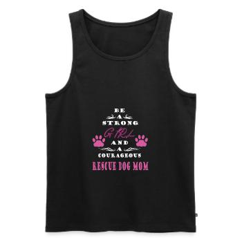 Rettungshund - Männer Premium Bio Tank Top - Schwarz - Vorne - Michal (187cm)