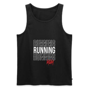 Marathon - Men's Premium Organic Tank Top - black - Front - Michal (187cm)