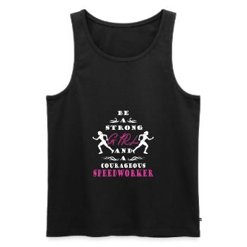 Marathon - Männer Premium Bio Tank Top - Schwarz - Vorne - Michal (187cm)