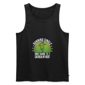 Marathon - Men's Premium Organic Tank Top - black - Front - Michal (187cm)