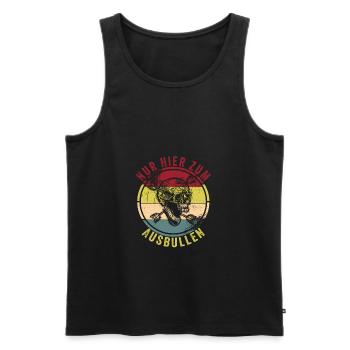 Dart - Männer Premium Bio Tank Top - Schwarz - Vorne - AI Model Male 178 light (178cm)