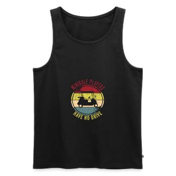 Golf - Männer Premium Bio Tank Top - Schwarz - Vorne - AI Model Male 178 light (178cm)