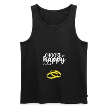 Marry - Men's Premium Organic Tank Top - black - Front - Michal (187cm)