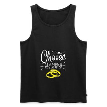 Marry - Men's Premium Organic Tank Top - black - Front - Michal (187cm)