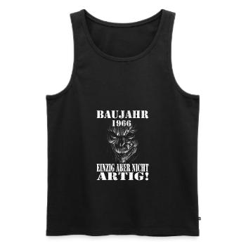 1966 Geburtstag - Männer Premium Bio Tank Top - Schwarz - Vorne - Michal (187cm)