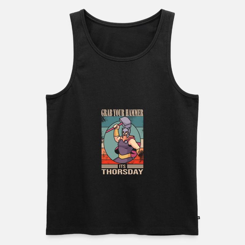Wikinger - Männer Premium Bio Tank Top - Schwarz