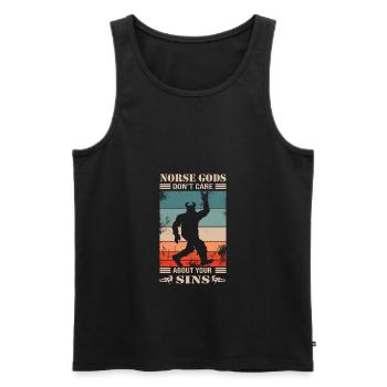 Viking - Men's Premium Organic Tank Top - black - Front - AI Model Male 178 light (178cm)