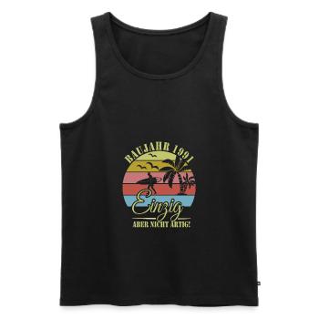 Geburtstag 1991 - Männer Premium Bio Tank Top - Schwarz - Vorne - Michal (187cm)