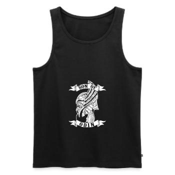 Son of Odin T-Shirt Design - Men's Premium Organic Tank Top - black - Front - Michal (187cm)