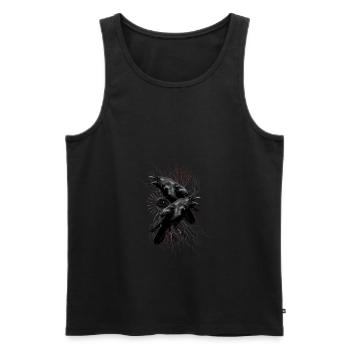 Raben's eyes Odin's eyes - Men's Premium Organic Tank Top - black - Front - AI Model Male 178 light (178cm)