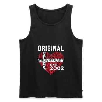 Anniversary 2002 Original Since 2002 Denmark - Men's Premium Organic Tank Top - black - Front - Michal (187cm)