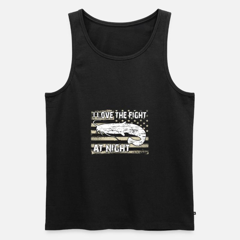 Wels Wallerfischen - Männer Premium Bio Tank Top - Schwarz