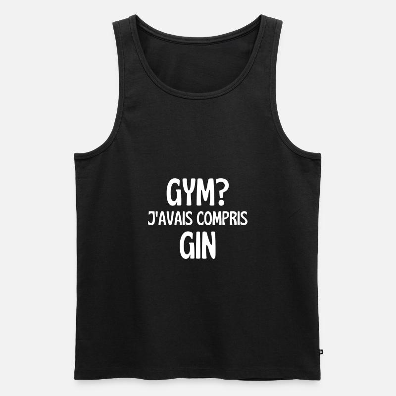 j'avais compris gin - Débardeur bio Premium Homme - noir