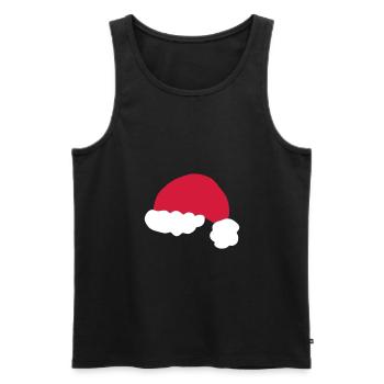 Weihnachtsmann/ Mütze - Männer Premium Bio Tank Top - Schwarz - Vorne - AI Model Male 178 light (178cm)