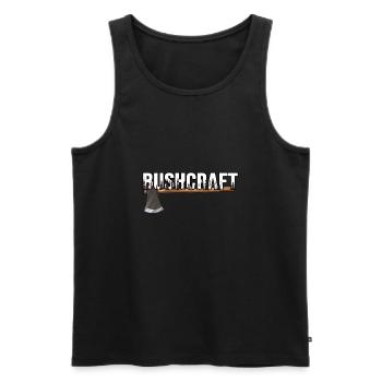 bushcraft outdoor survival - Männer Premium Bio Tank Top - Schwarz - Vorne - AI Model Male 178 light (178cm)