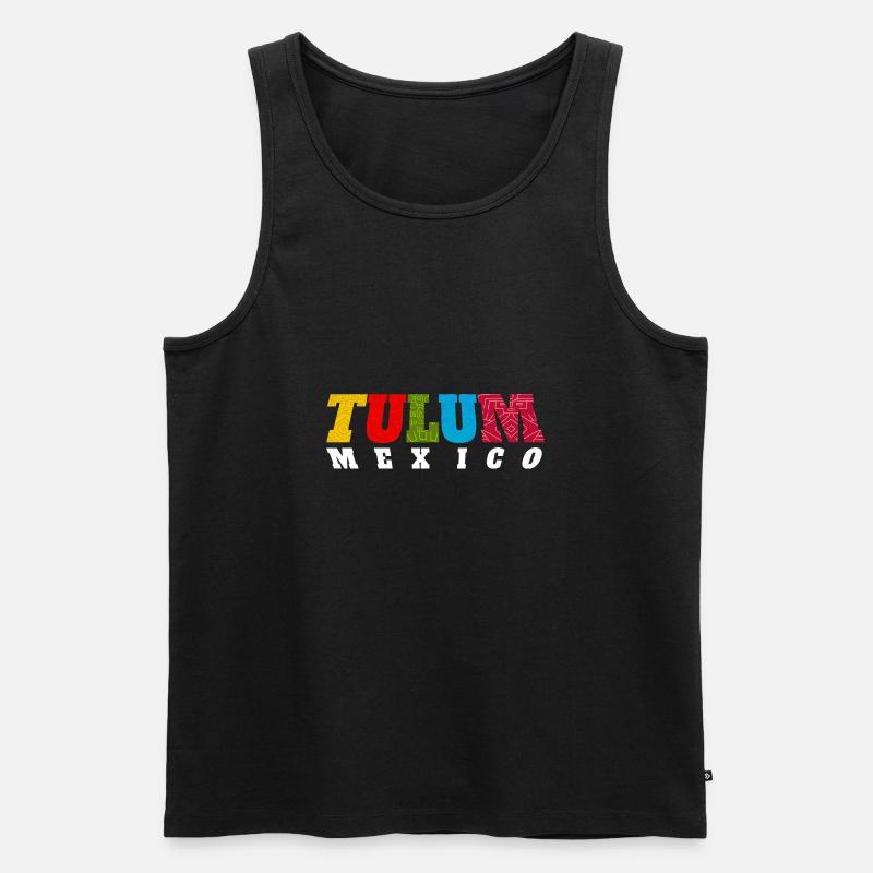 Tulum Mexico - Männer Premium Bio Tank Top - Schwarz