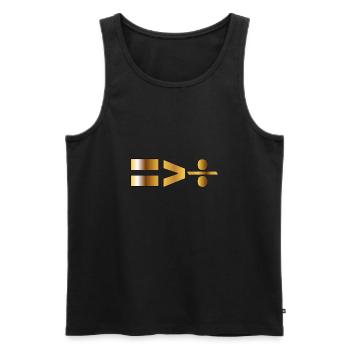 Equality is greater than division Black History - Männer Premium Bio Tank Top - Schwarz - Vorne - AI Model Male 178 light (178cm)