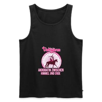 Voltigieren Pferd - Männer Premium Bio Tank Top - Schwarz - Vorne - Michal (187cm)