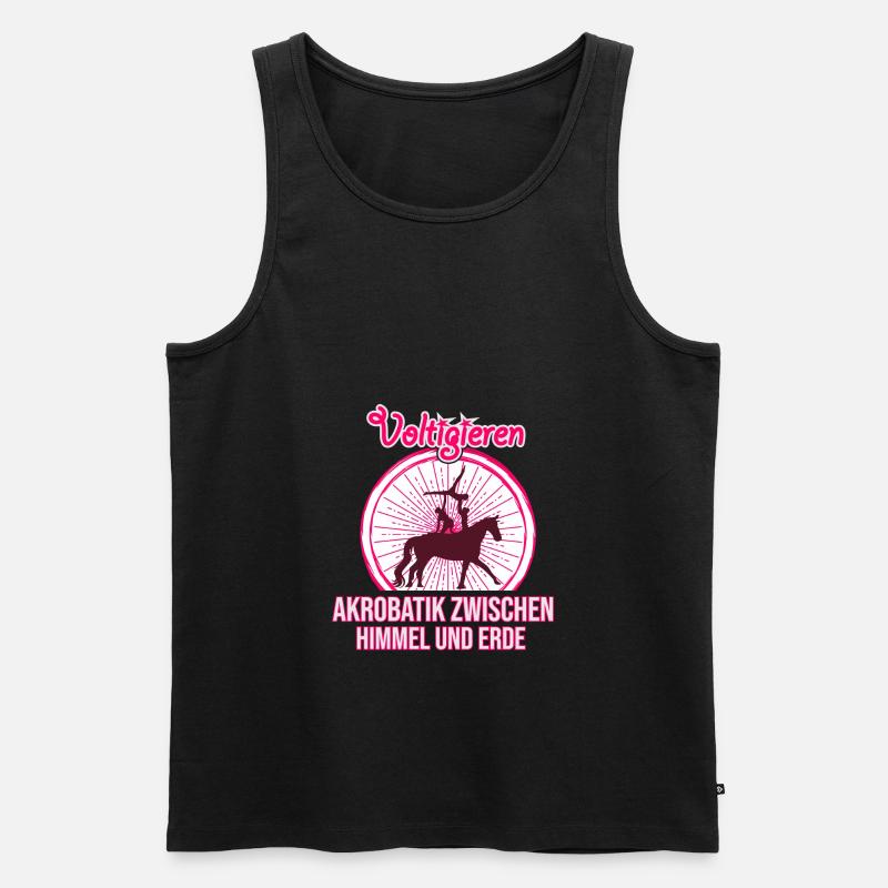 Voltigieren Pferd - Männer Premium Bio Tank Top - Schwarz