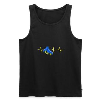 rollschuhe skater rollerderby rollschuhfahrerin - Männer Premium Bio Tank Top - Schwarz - Vorne - Michal (187cm)