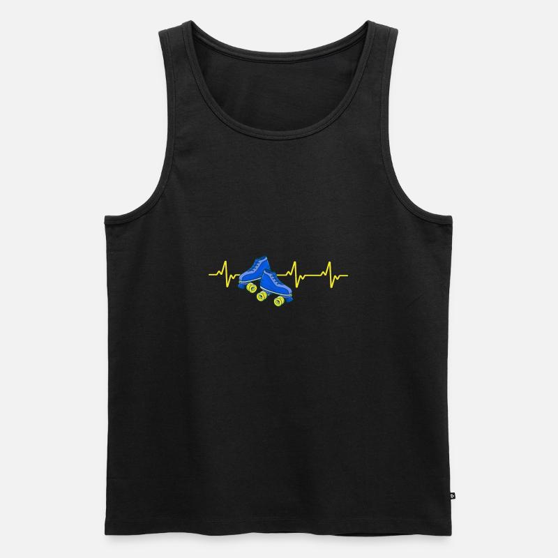 rollschuhe skater rollerderby rollschuhfahrerin - Männer Premium Bio Tank Top - Schwarz