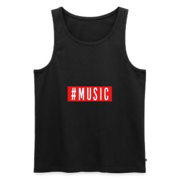 Music - Männer Premium Bio Tank Top - Schwarz - Vorne - Michal (187cm)