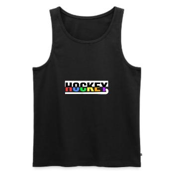 hockey field hockey field hockey indoor hockey 7m - Men's Premium Organic Tank Top - black - Front - Michal (187cm)