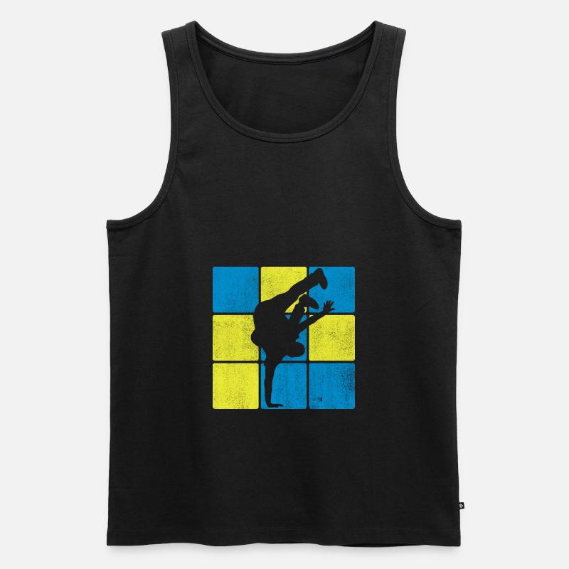 Breakdance Handstand - Männer Premium Bio Tank Top - Schwarz