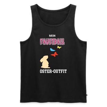 Faustball Oster Outfit Ostergeschenk Faustballerin - Männer Premium Bio Tank Top - Schwarz - Vorne - Michal (187cm)