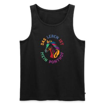 Mein Ponyhof - Männer Premium Bio Tank Top - Schwarz - Vorne - AI Model Male 178 light (178cm)