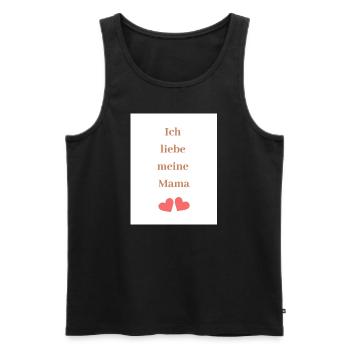 ich liebe meine Mama, - Männer Premium Bio Tank Top - Schwarz - Vorne - Michal (187cm)