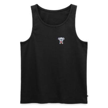 Koala isst Wassermelone Pocket - Männer Premium Bio Tank Top - Schwarz - Vorne - AI Model Male 178 light (178cm)