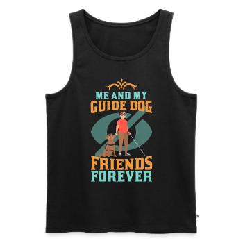 Blindheitsbewusstsein Gesetzlich Blind - Männer Premium Bio Tank Top - Schwarz - Vorne - AI Model Male 178 light (178cm)