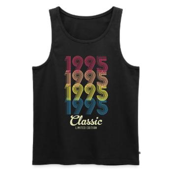 1995 Birthday born in 1995 Retro Vintage - Men's Premium Organic Tank Top - black - Front - AI Model Male 178 light (178cm)