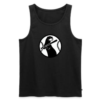 Otter Baseball Silhouette - Men's Premium Organic Tank Top - black - Front - AI Model Male 178 light (178cm)