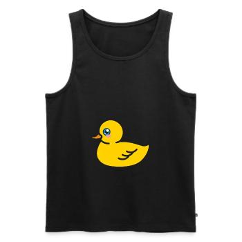 Ente Süß Cartoon - Männer Premium Bio Tank Top - Schwarz - Vorne - Michal (187cm)